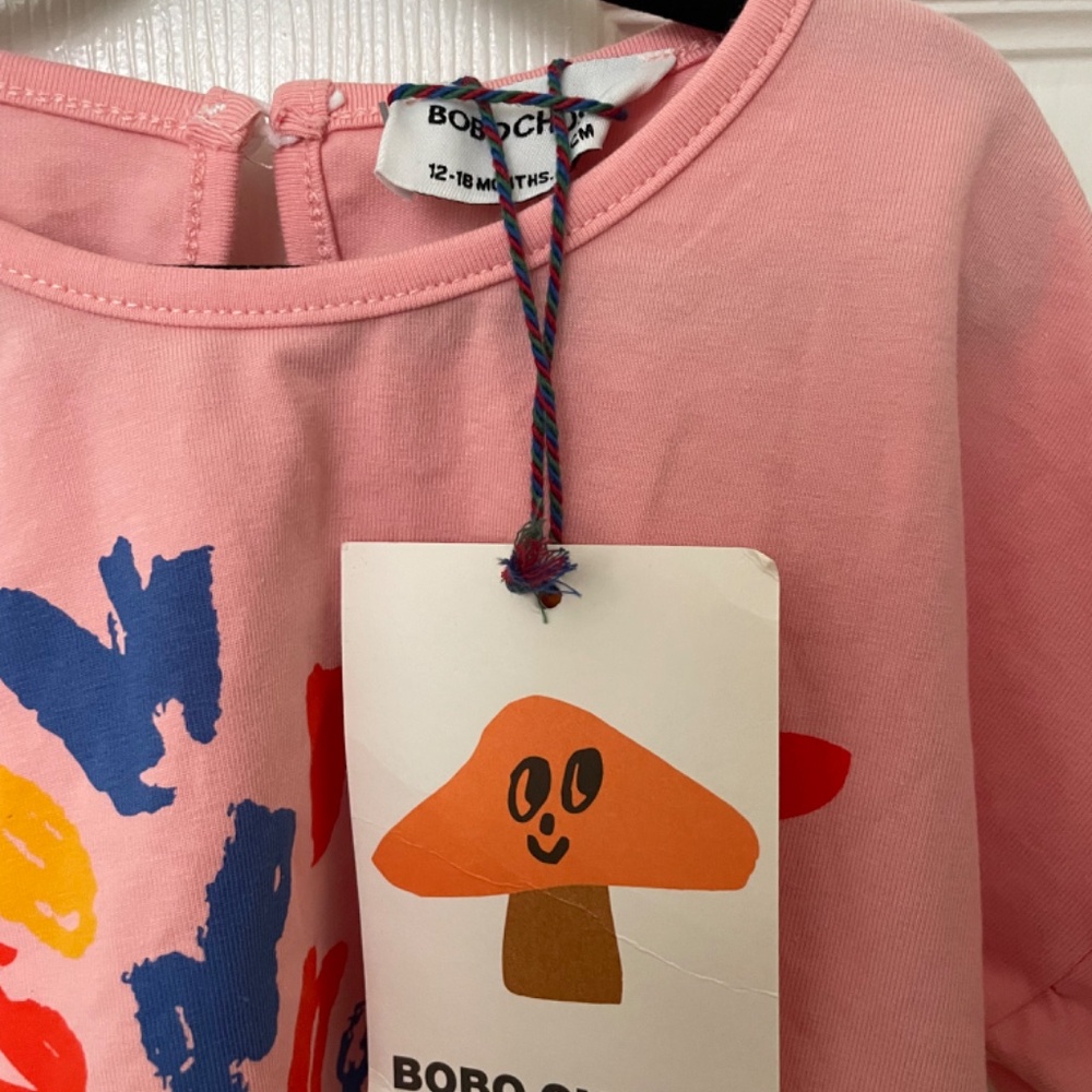 Bobo choses pink tee 12-18 months - Picture 2 of 2